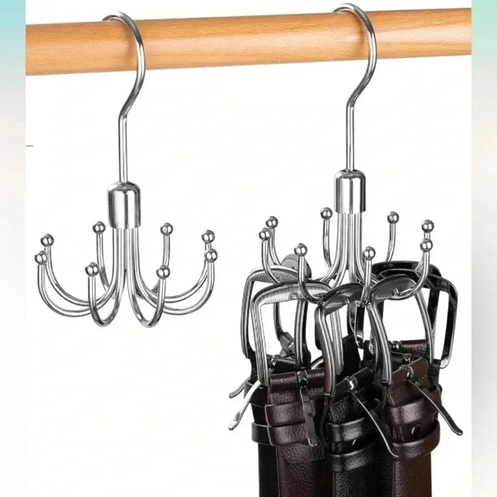 2 Pack Belt Hanger, Closet Organizer for Belt, Bra, Tank Top, Tie, Hats